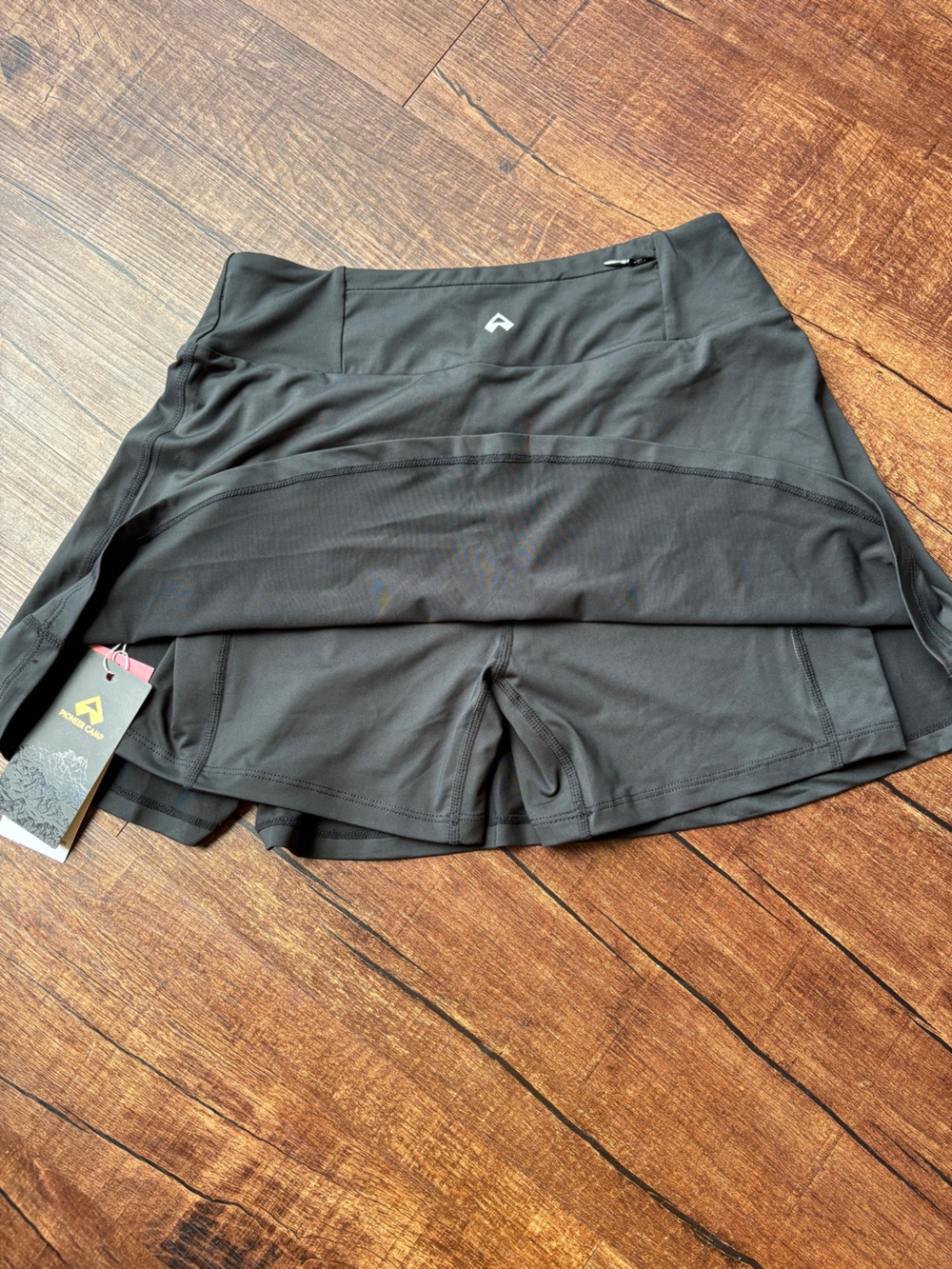 PIONEER Black Women's Athletic Skort with Built-In Shorts